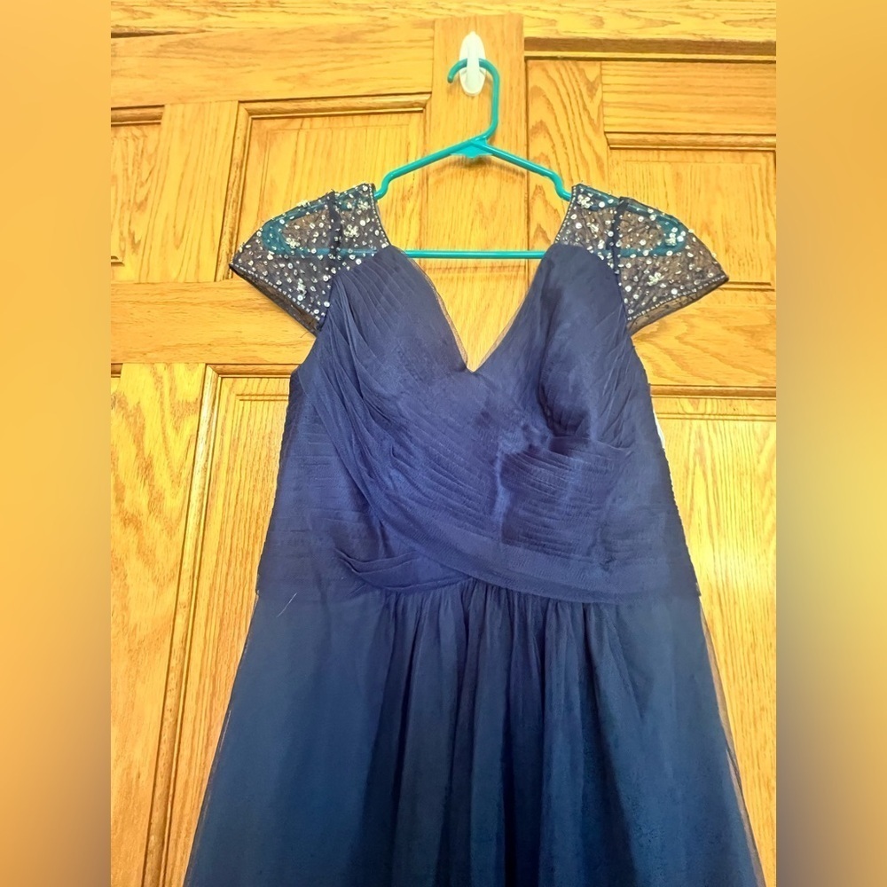 JJ's House - Elegant & Formal Navy Blue Hi Low Dress - Picture 10 of 15